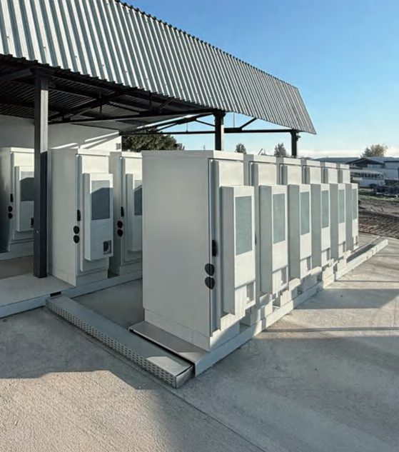 European BESS installation under a canopy