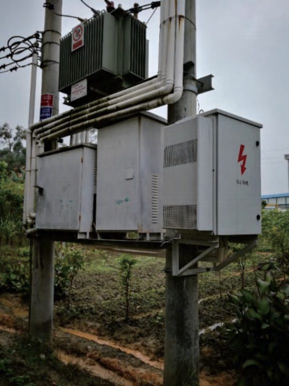 Pole-mounted grid equipment